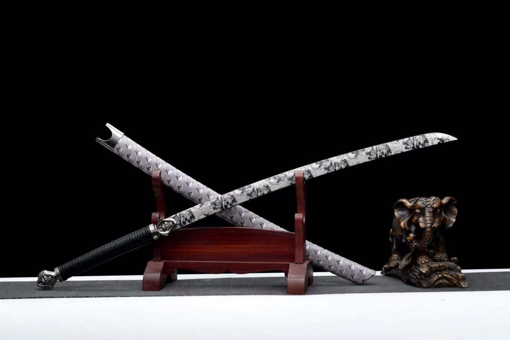 Black Dragon Soul Sword,Handicrafts,Dragon Head Slash,Handmade Chinese Sword,High manganese steel,Longquan sword