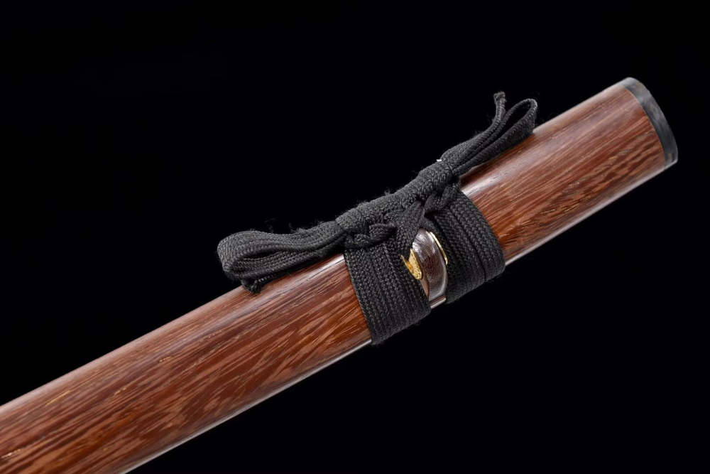 Rosewood samurai sword,Katana,Hundred steelmaking pattern steel,Solid wood scabbard,Longquan sword