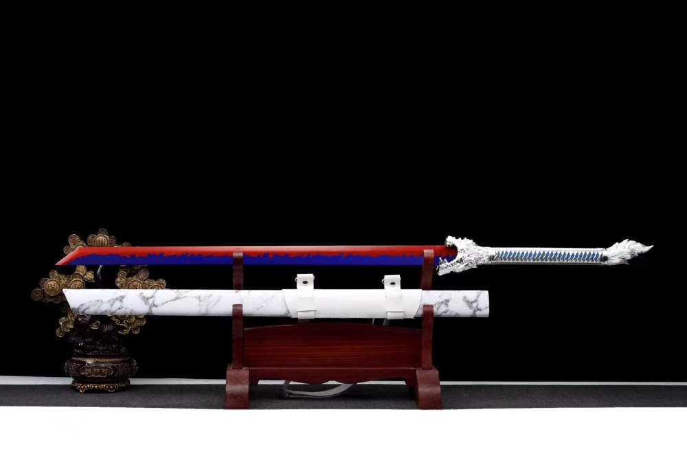 Snow Blood Wolf Sword,Handicraft,Tang-Horizontal Sword, High manganese steel, Longquan sword