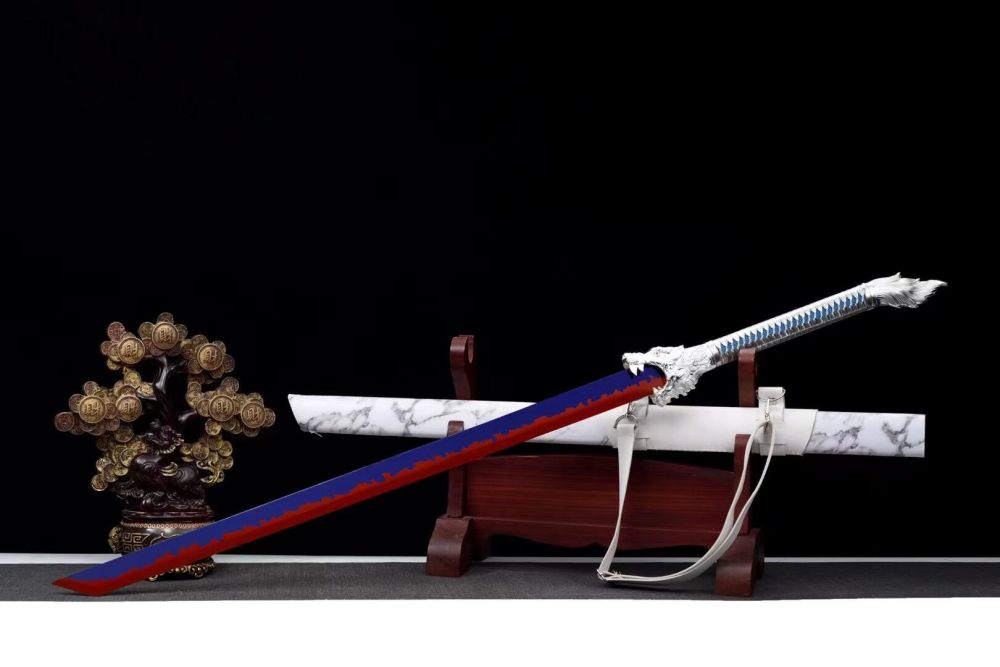 Snow Blood Wolf Sword,Handicraft,Tang-Horizontal Sword, High manganese steel, Longquan sword