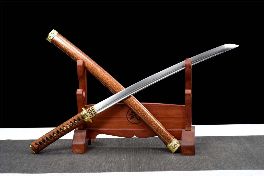 Golden Eye Wakizashi ,Japanese Samurai Sword,Real Wakizashi,Handmade sword,Longquan sword