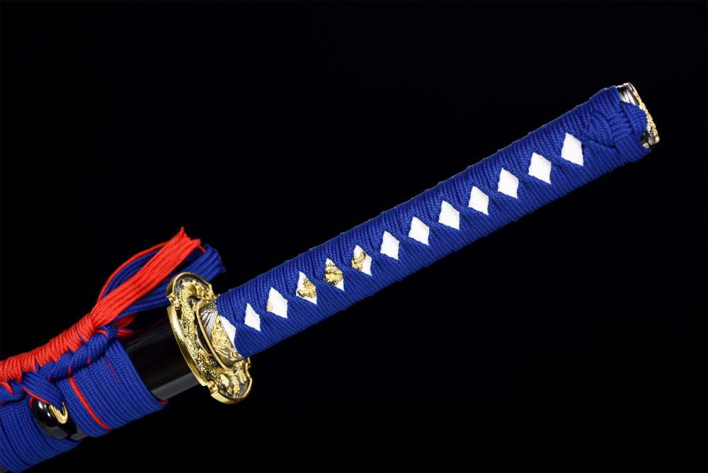 Water Dragon King Katana,Baked Blue Blade,Japanese Samurai Sword,Real Handmade Katana,High Manganese Steel