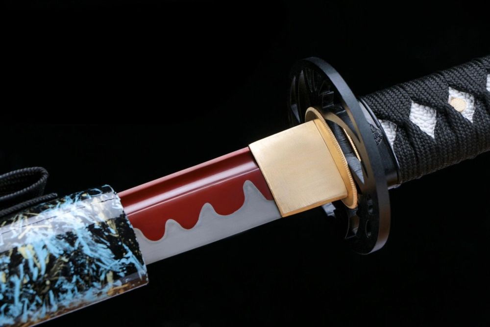Star Ninjato,Flame Starry Sky,Japanese Samurai Sword,Real Ninjato,Handmade sword,High performance manganese steel,Longquan sword