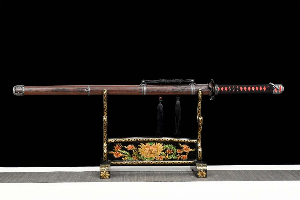Undead Cut Ninjato Katana With Lotus Tsuba,Handmade Japanese Samurai Sword,Real Ninjato Sword,High manganese steel,Full Tang