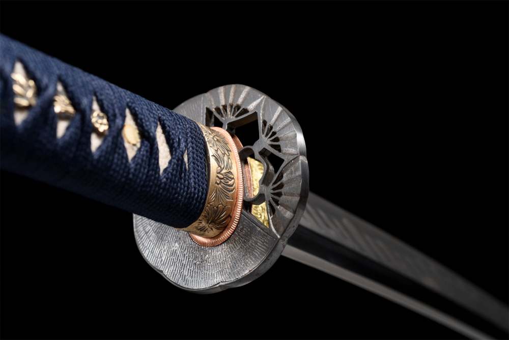 T10 High Carbon Steel Clay Tempered With Hamon Handmade Green Katana With Japanese Iron Tsuba Sword Real Japanese Samurai Sword Full Tang