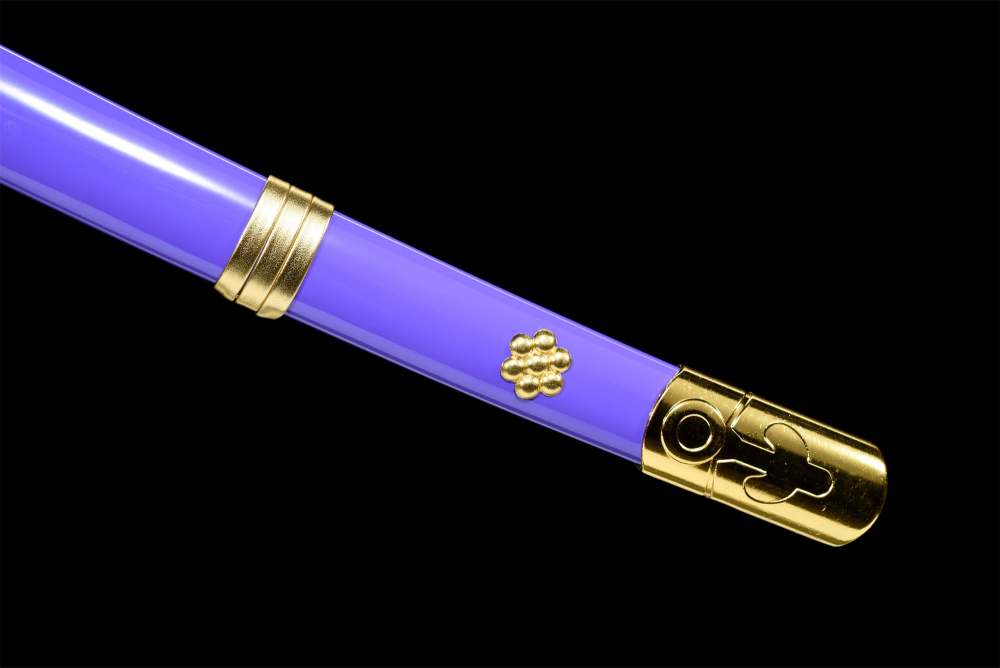 Purple Anime Sword,One Piece,Anime Cosplay,Japanese Samurai Sword,Real Handmade anime Katana,T10 High Carbon Steel Clay Tempered With Hamon,Full Tang