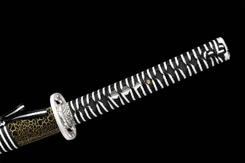 Silver Dragonfly Taich Katana,Japanese Samurai Sword,Real Handmade Taich Sword,High Manganese Steel Blade,Full Tang