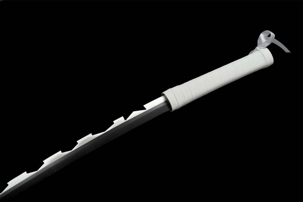White Anime Sword,Handmade Japanese Samurai Sword,Real Replica Anime Katana,High-carbon steel
