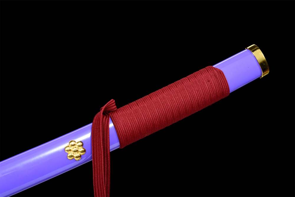 Purple Anime Sword,One Piece,Anime Cosplay,Japanese Samurai Sword,Real Handmade anime Katana,T10 High Carbon Steel Clay Tempered With Hamon,Full Tang