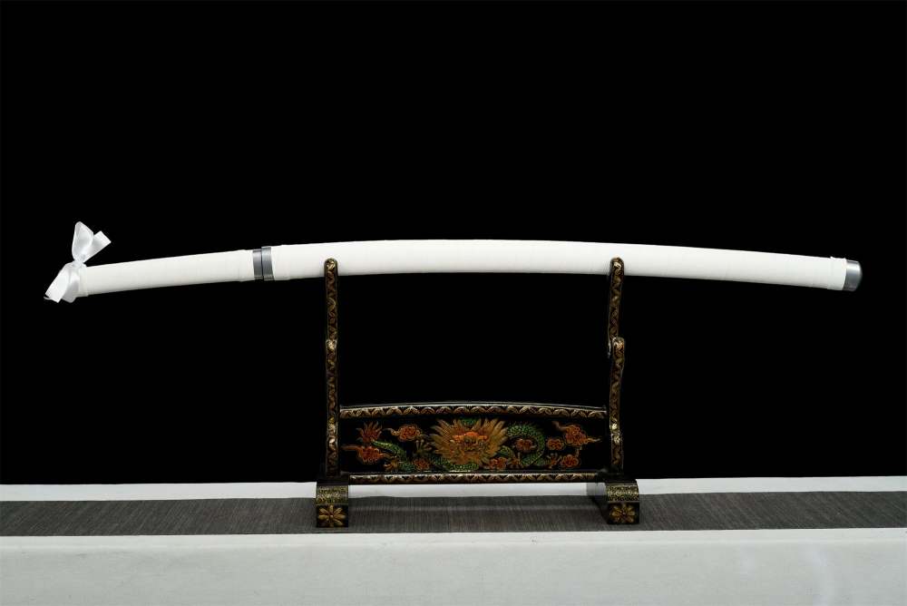 White Anime Sword,Anime Cosplay,Handmade Japanese Samurai Sword,Real Replica Anime Katana,High-carbon steel