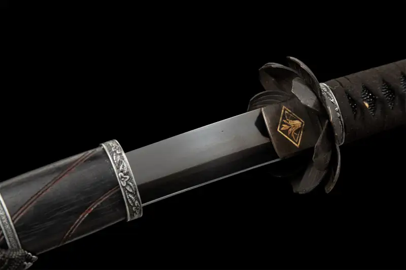 Black Blade Undead Cut Katana,Sekiro: Shadows Die Twice,Japanese Samurai Sword,Real Handmade Katana sword,High manganese steel,Full Tang