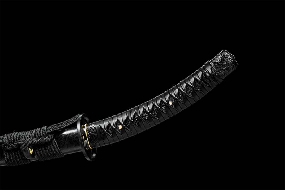 Rurouni Kenshin Katana Sword,Curved Handle Japanese Samurai Sword,Real Handmade Katana,Clay tempered t-10 steel with hamon
