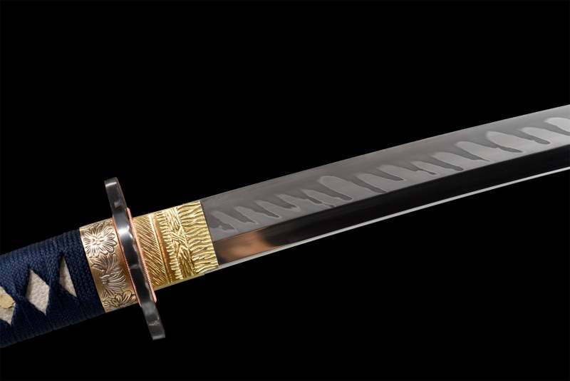 T10 High Carbon Steel Clay Tempered With Hamon Handmade Green Katana With Japanese Iron Tsuba Sword Real Japanese Samurai Sword Full Tang