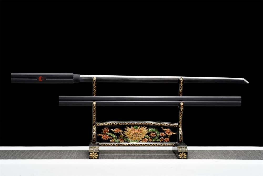Anime Sword,Sasuke Katana,Black style,Kusanagi Sword,Japanese Samurai Sword,Real Handmade anime Katana,High-carbon steel