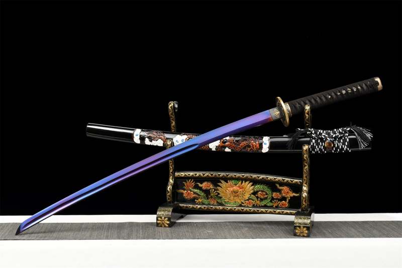 Cloud Dragon Katana,Handmade Japanese Samurai Sword,Real Katana Sword,High Manganese Steel Blade,Full Tang