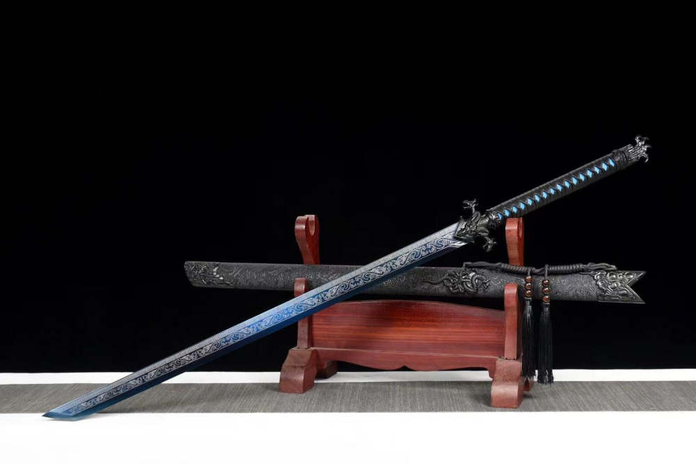 Demon Dragon Chinse Sword,Tang-Horizontal knife, High manganese steel, Longquan sword