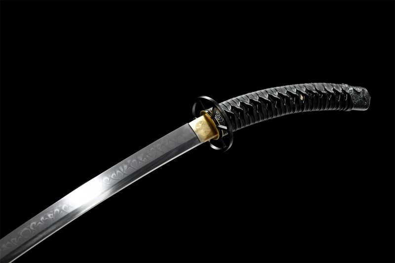 Rurouni Kenshin Katana Sword,Curved Handle Japanese Samurai Sword,Real Handmade Katana,Clay tempered t-10 steel with hamon