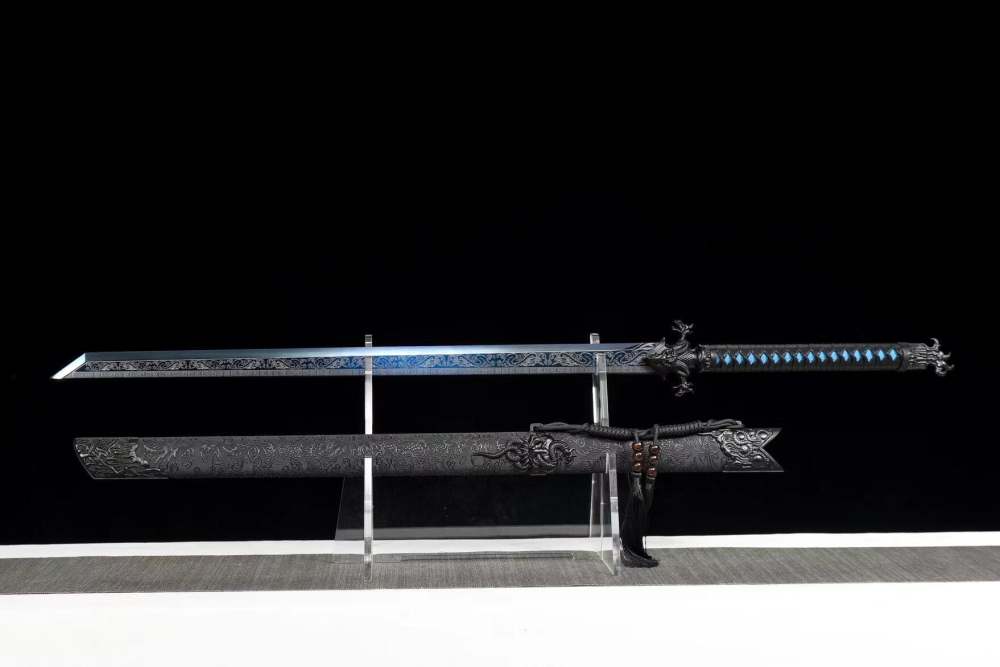 Demon Dragon Chinse Sword,Tang-Horizontal knife, High manganese steel, Longquan sword