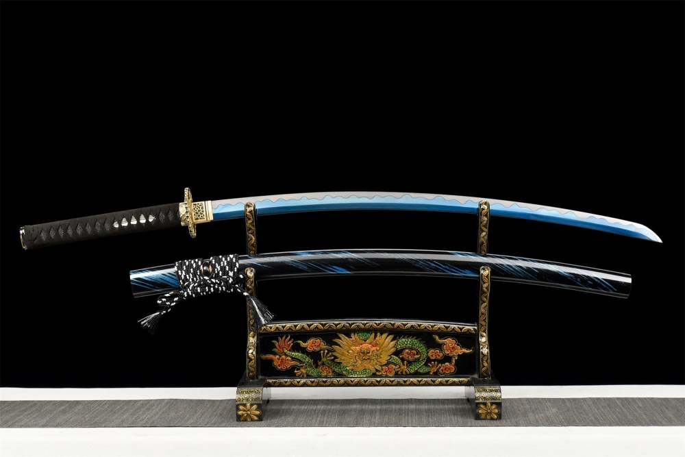Reincarnation Taich Katana,Japanese Samurai Sword,Real Handmade Taich Sword,High Manganese Steel Blade,Full Tang