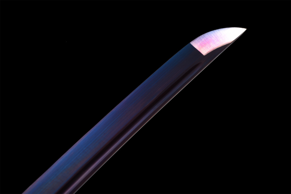 Handmade Manganese Steel Katana – Full Tang, Japanese Samurai Sword | Custom Engraving | Free Shipping-紫龙