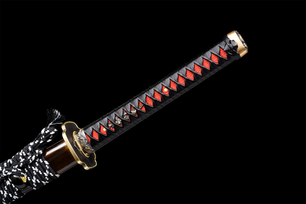 Handmade Manganese Steel Katana – Full Tang, Japanese Samurai Sword | Custom Engraving | Free Shipping-紫龙