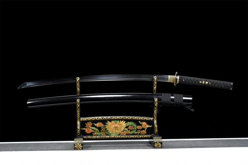 Blackwing Katana,Japanese Samurai Sword,Real Handmade Katana,T10 High Carbon Steel Clay Tempered With Hamon