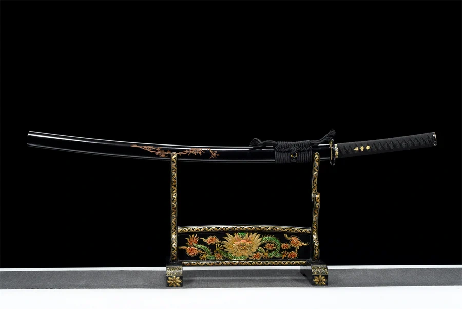 Blackwing Katana,Japanese Samurai Sword,Real Handmade Katana,T10 High Carbon Steel Clay Tempered With Hamon