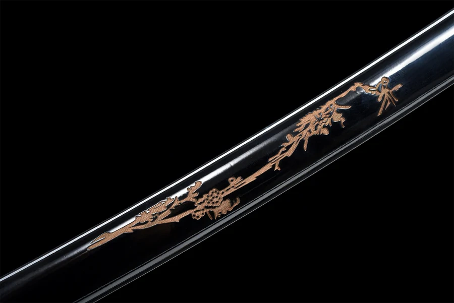 Blackwing Katana,Japanese Samurai Sword,Real Handmade Katana,T10 High Carbon Steel Clay Tempered With Hamon