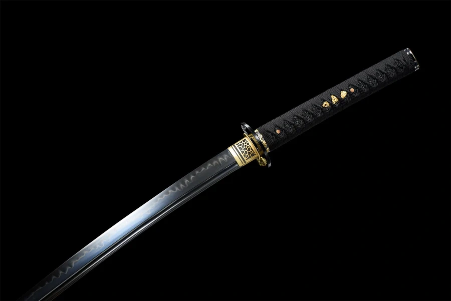 Blackwing Katana,Japanese Samurai Sword,Real Handmade Katana,T10 High Carbon Steel Clay Tempered With Hamon