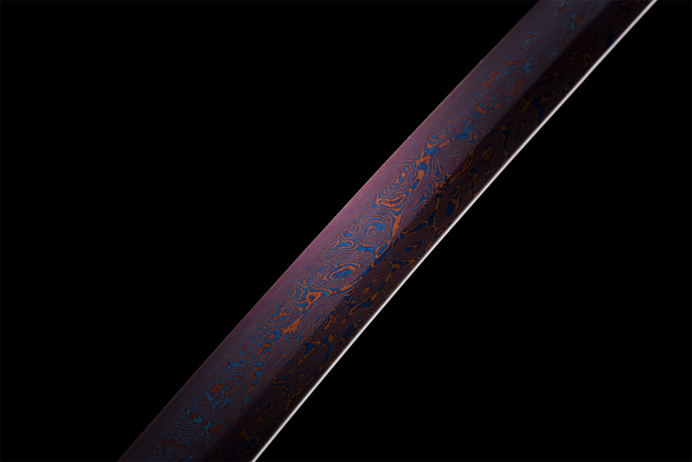 Hand-Forged Damascus Steel Katana Sword - Dragon Tsuba Samurai Blade, Authentic Japanese Craftsmanship for Collectors & Martial Artists