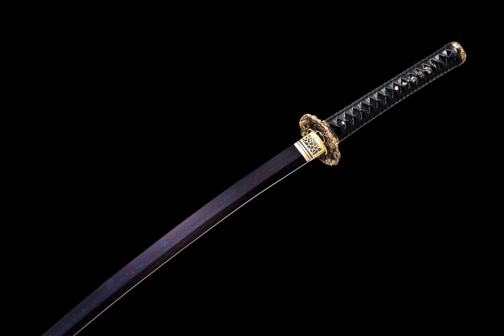 Hand-Forged Damascus Steel Katana Sword - Dragon Tsuba Samurai Blade, Authentic Japanese Craftsmanship for Collectors & Martial Artists