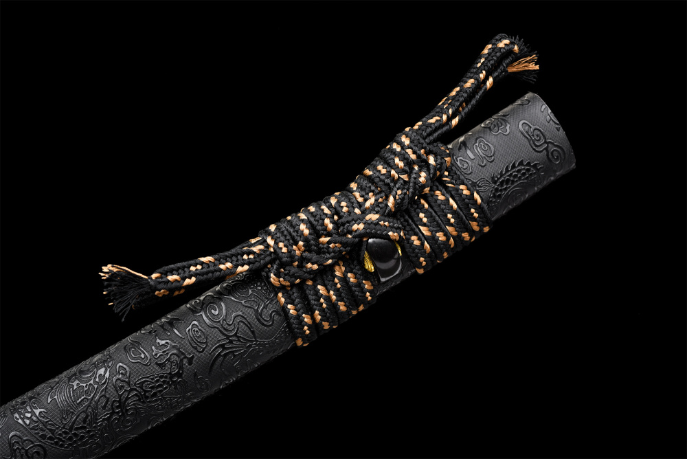 Hand-Forged Damascus Steel Katana Sword - Dragon Tsuba Samurai Blade, Authentic Japanese Craftsmanship for Collectors & Martial Artists
