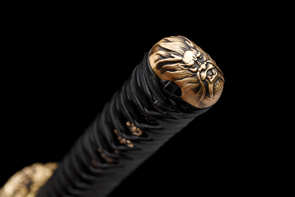 Hand-Forged Damascus Steel Katana Sword - Dragon Tsuba Samurai Blade, Authentic Japanese Craftsmanship for Collectors & Martial Artists