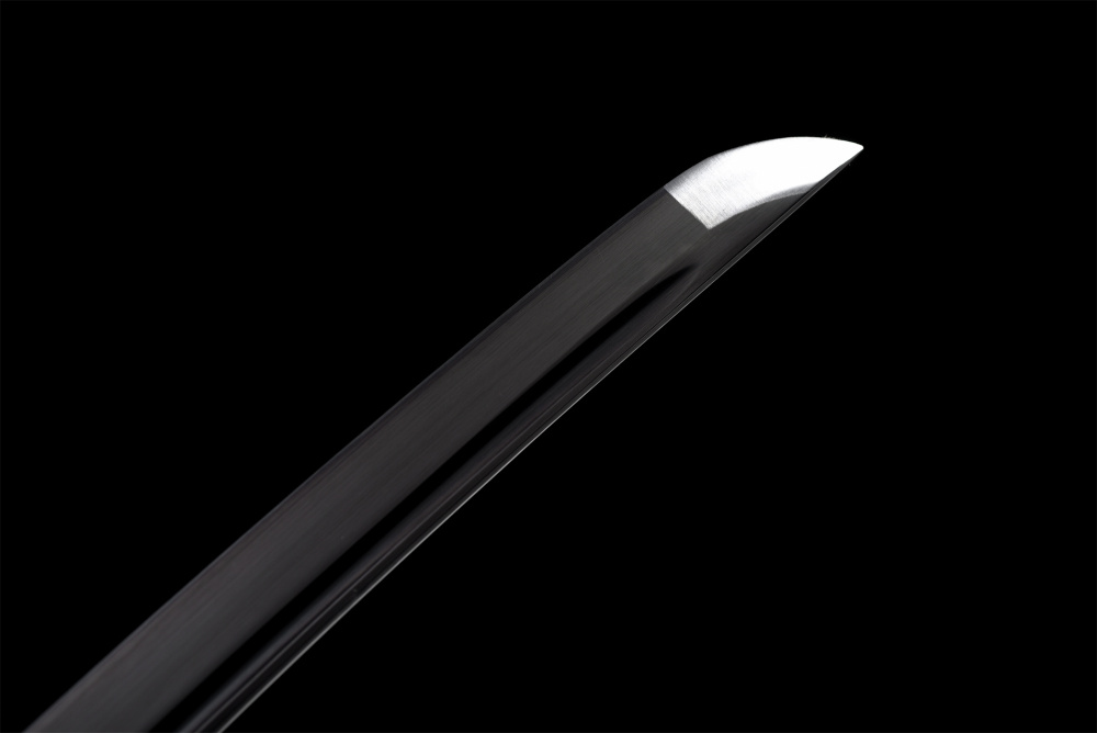 Hand-Forged High Manganese Steel Katana Sword - Japanese Samurai Blade with Water Wave Tsuba, Full Tang