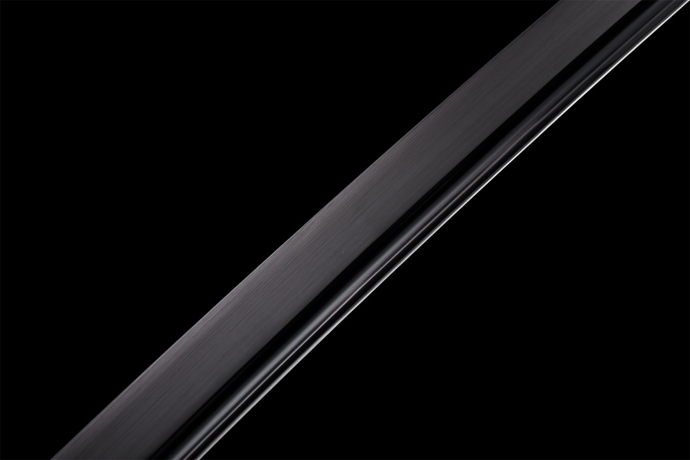 Hand-Forged High Manganese Steel Katana Sword - Japanese Samurai Blade with Water Wave Tsuba, Full Tang