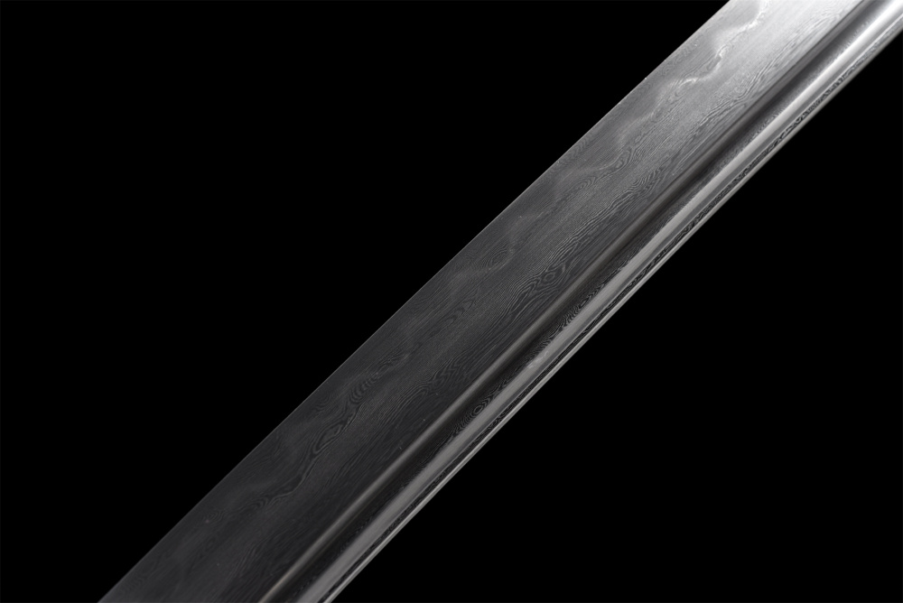 Authentic Japanese Shirasaya Katana Sword - Hand Forged Folded Steel Samurai Blade with Clay-Tempered Hamon Pattern