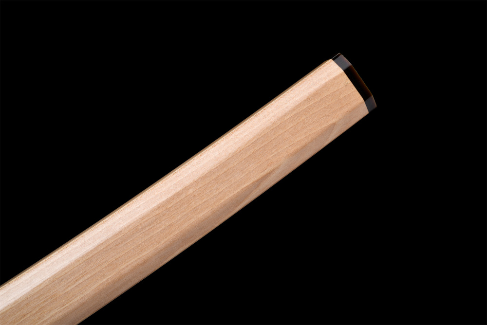 Authentic Japanese Shirasaya Katana Sword - Hand Forged Folded Steel Samurai Blade with Clay-Tempered Hamon Pattern