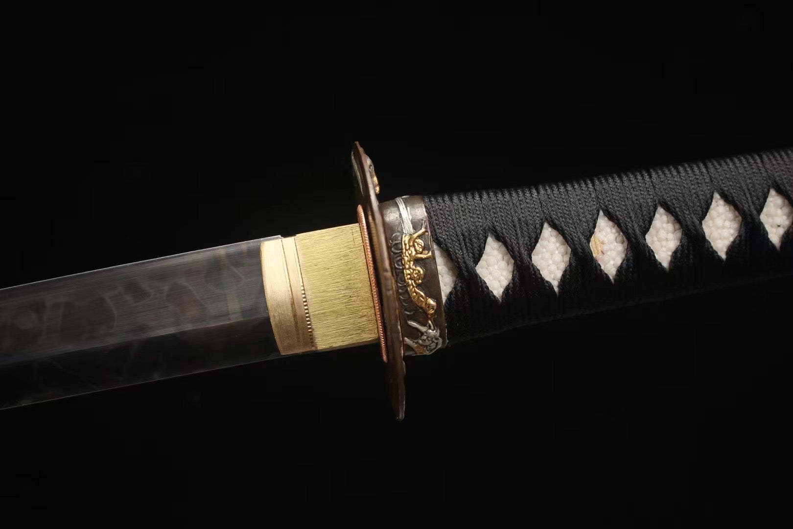 T10 High Carbon Steel Clay Tempered With Hamon Handmade Katana Sword With japan scabbard Real Japanese Samurai Sword Full Tang