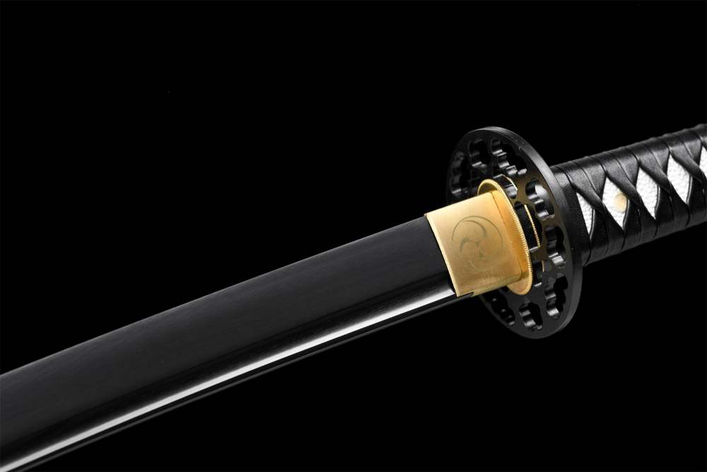 Black Blade Katana Sword,Fight With Heaven,Real Handmade Japanese Samurai Sword,High Performance Steel