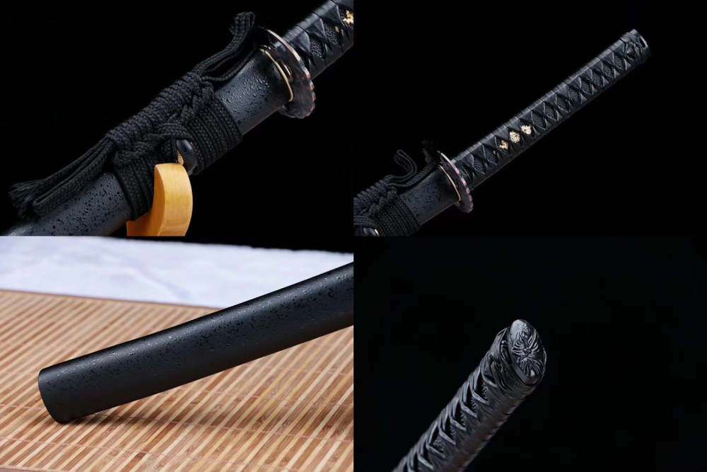 Shadow Katana Set, Katana, Wakizashi, and Tanto Sword,Japanese Samurai Sword,Real Katana,Handmade sword,High manganese steel