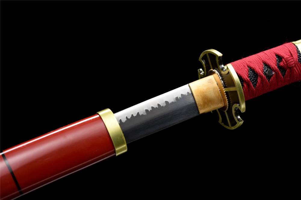Anime Katana Sword Set,One Piece Roronoa Zoro,Real Handmade Japanese Samurai Sword