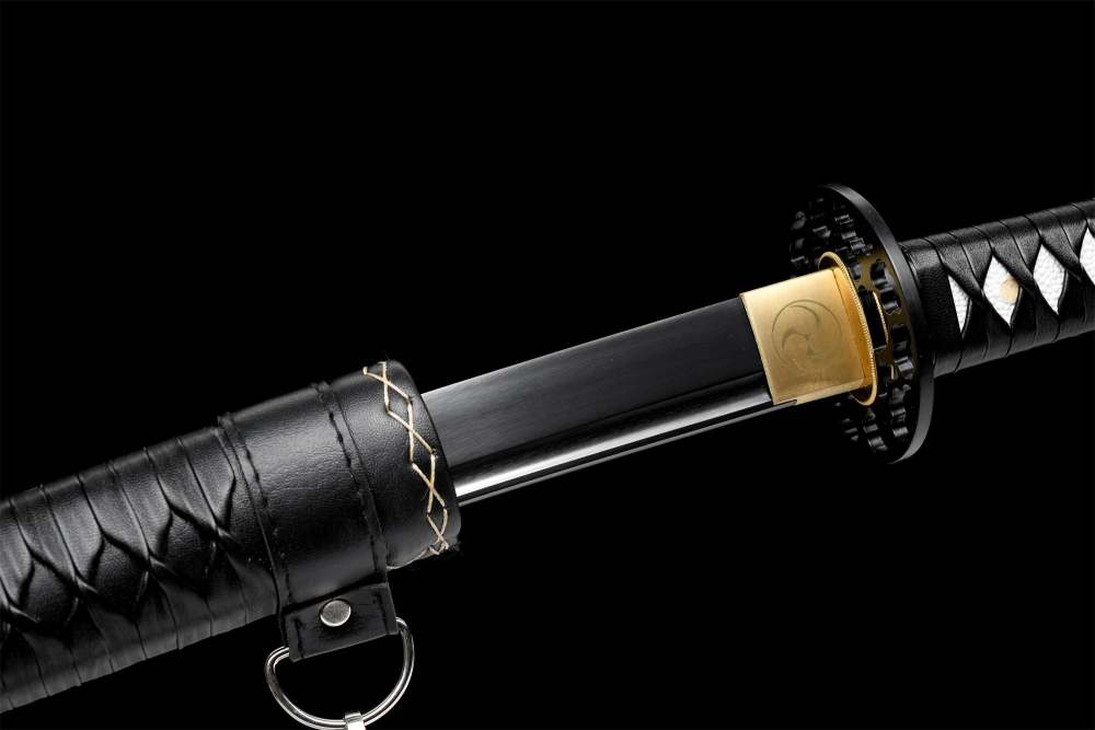 Black Blade Katana Sword,Fight With Heaven,Real Handmade Japanese Samurai Sword,High Performance Steel