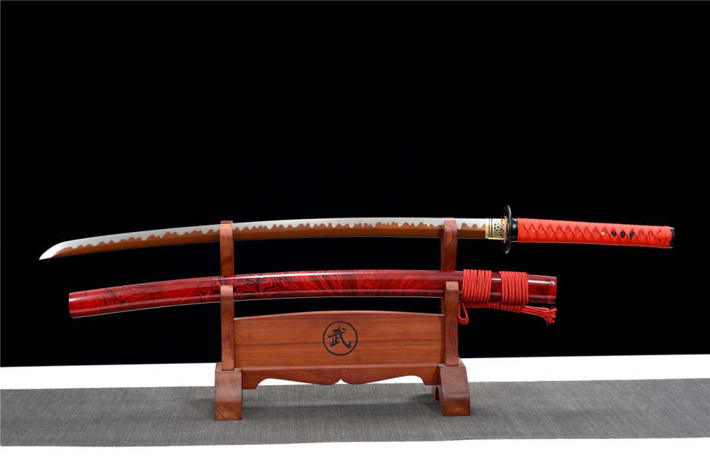 Red bladed katana