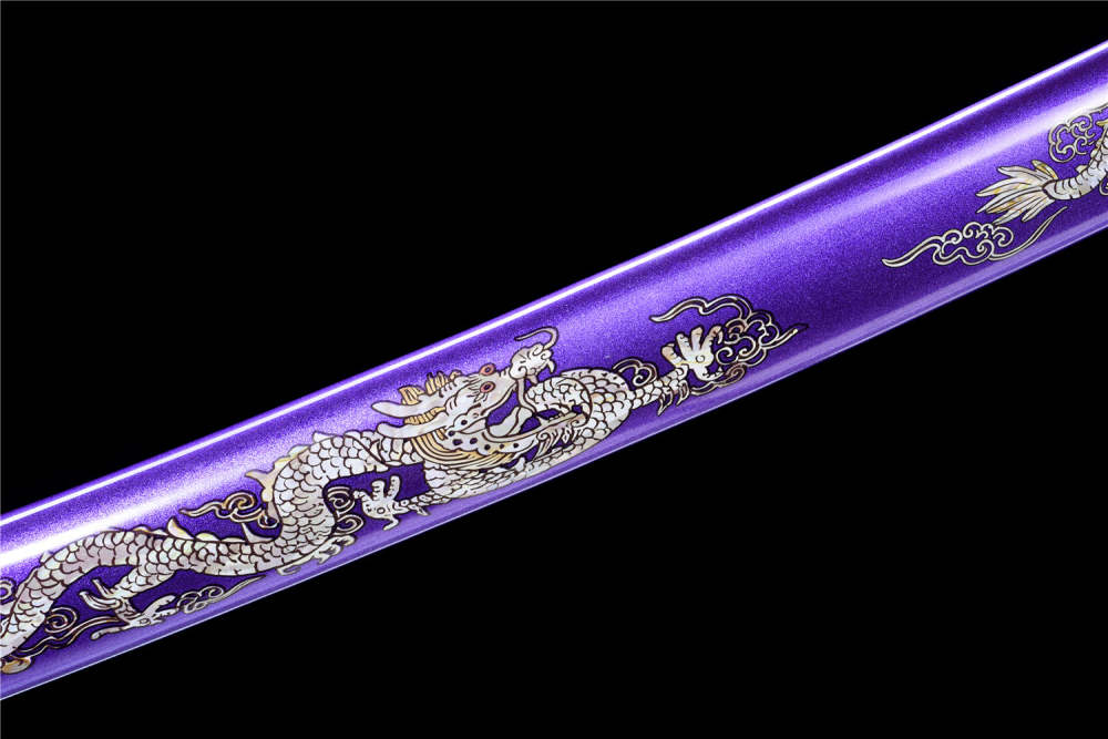 Handmade Katana Sword-Purple Glory Real Japanese Samurai Sword High-carbon steel Full Tang
