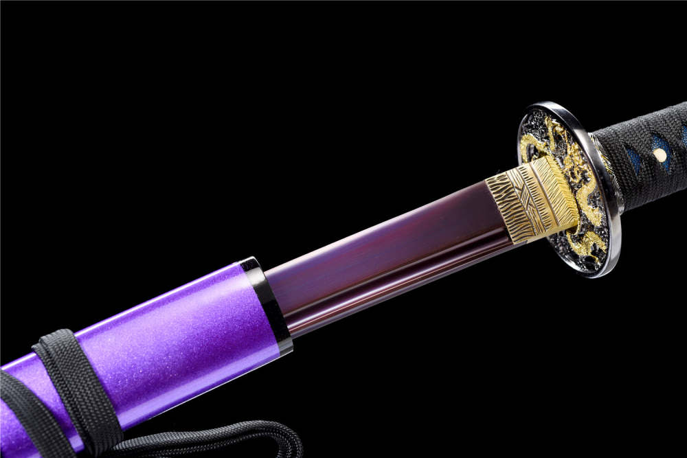 Handmade Katana Sword-Purple Glory Real Japanese Samurai Sword High-carbon steel Full Tang