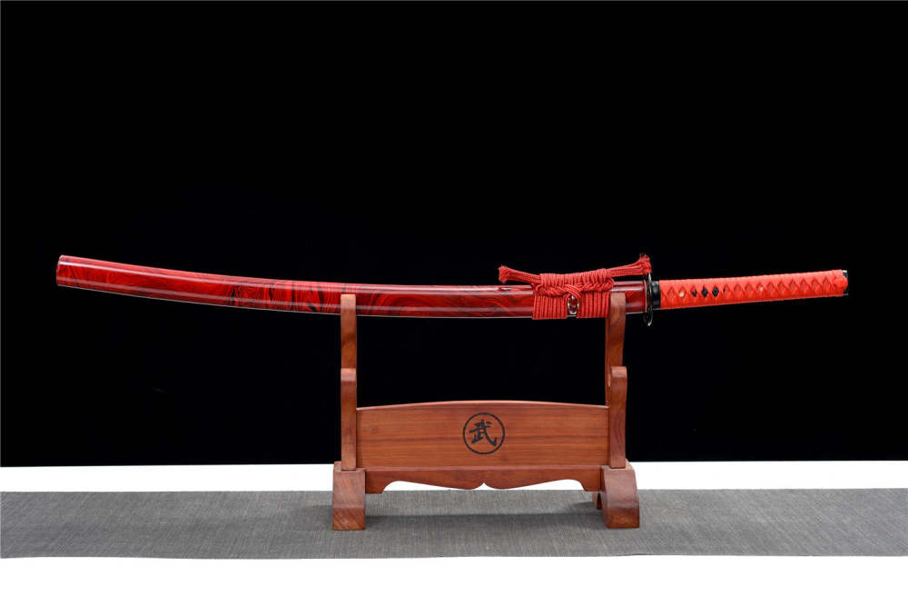 Red bladed katana