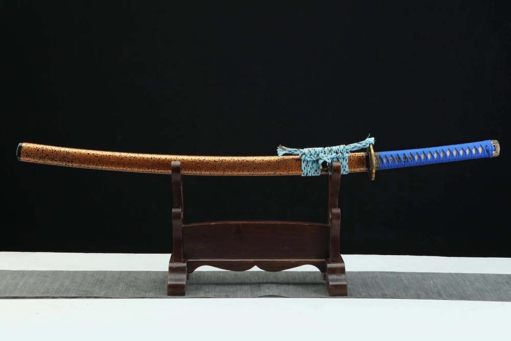 T10 High Carbon Steel Clay Tempered With Hamon Chrysanthemum Katana Sword,Real Handmade Japanese Samurai Sword Full Tang