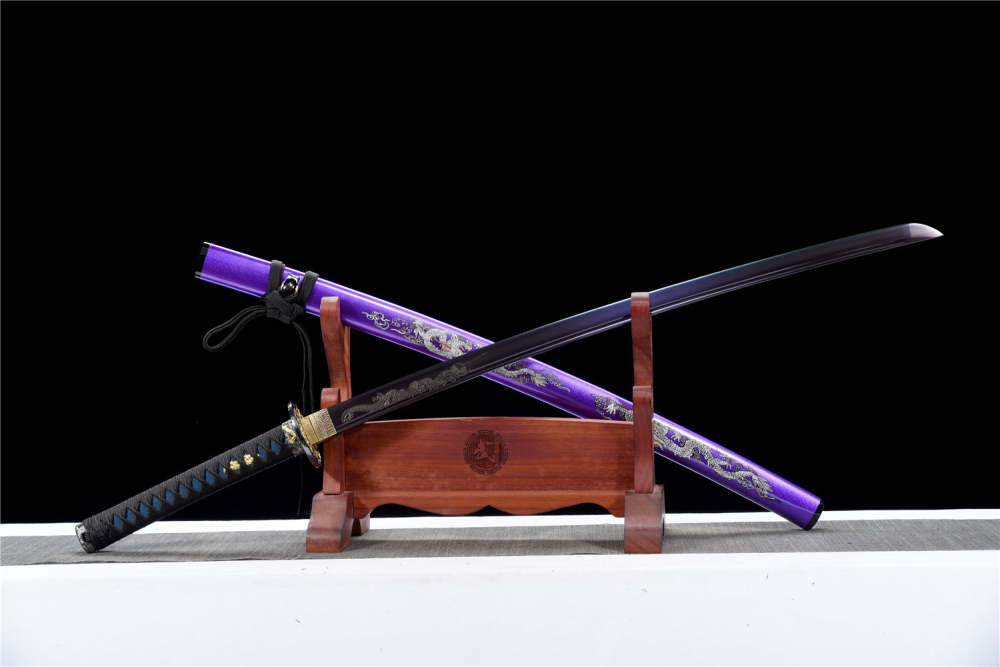 Handmade Katana Sword-Purple Glory Real Japanese Samurai Sword High-carbon steel Full Tang