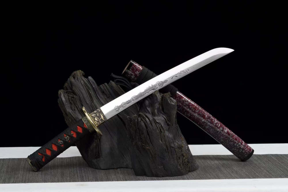 Floating Dragon Katana Set, Katana and Tanto Sword,Japanese Samurai Sword,Real Katana,Handmade sword, High manganese steel