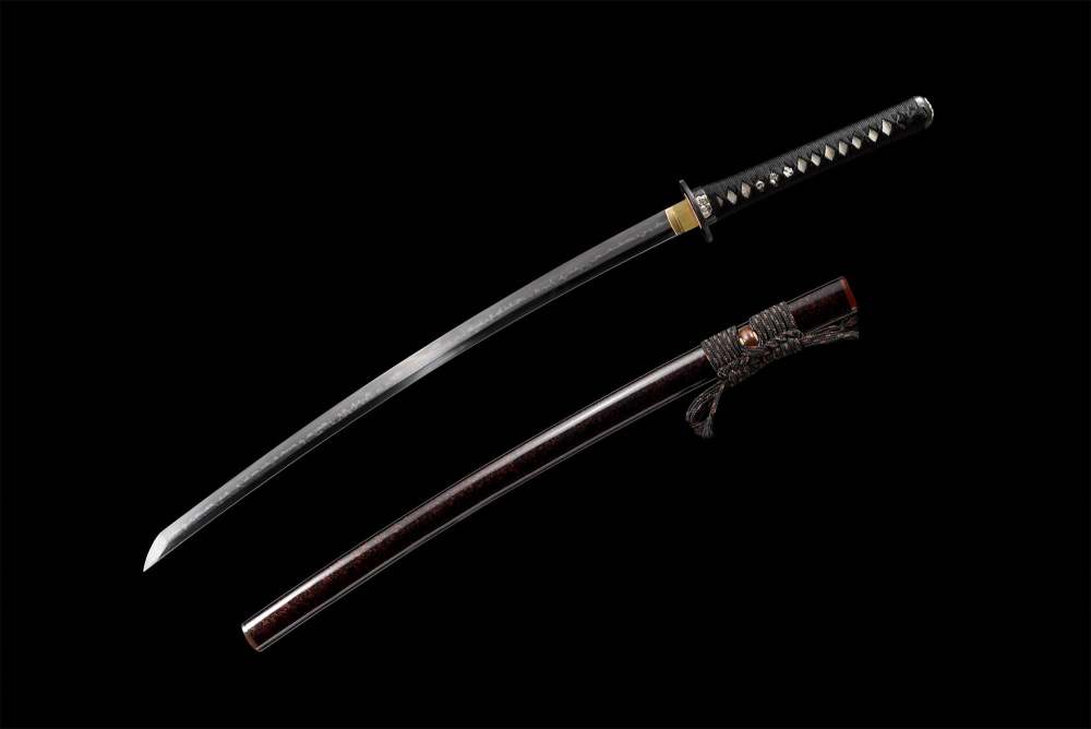 T10 High Carbon Steel  Clay Tempered With Hamon Handmade Brown Katana Sword Real Japanese Samurai Sword Full Tang